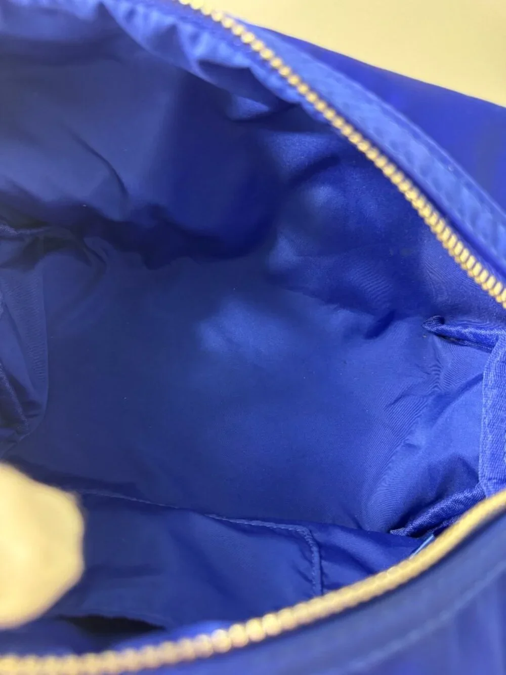 Blue Burberry Toiletry Cosmetic Pouch Travel Case Bag with Handle ~ Royal Blue